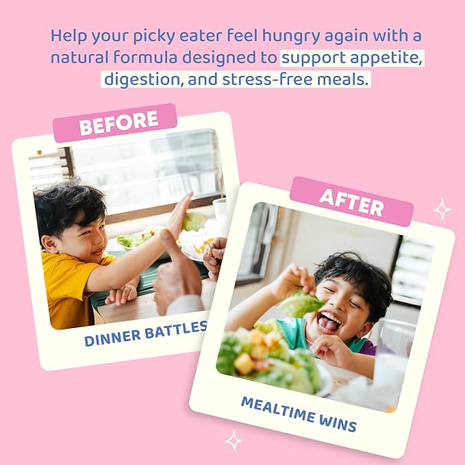 JoySpring Appetite Booster for Kids | Natural Weight Gain with L-Lysine & B Vitamins | Toddler Appetite Booster | Supports Healthy Growth & Development | 2oz Liquid