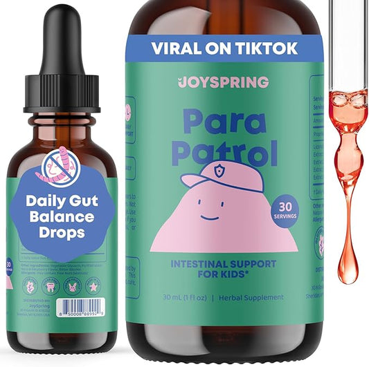 JoySpring Kids' Liquid Cleanse – Natural Liquid Detox, Alcohol-Free Supplement for Digestive Health (1 fl oz) 30 Servings
