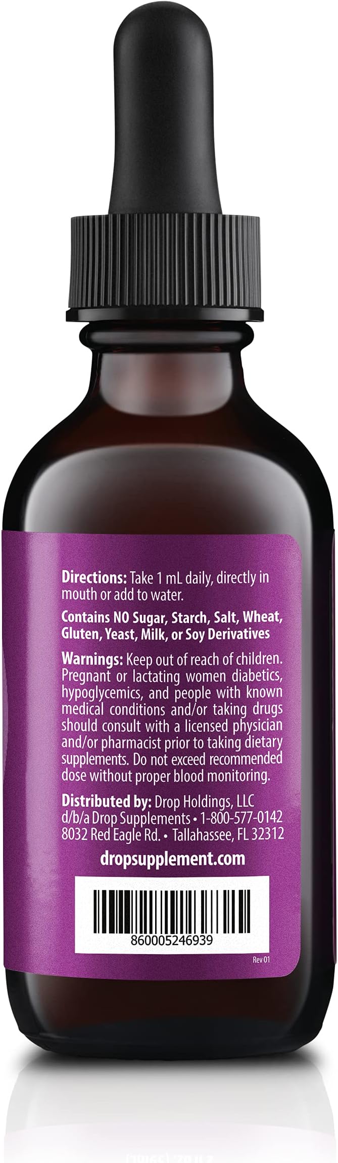 Elderberry Liquid Drops with Vitamin C - Organic, Immune Support for Adults and Kids - Gluten-Free, Vegan, No Artificial Preservatives - 2 Month Supply by Drop Supplements