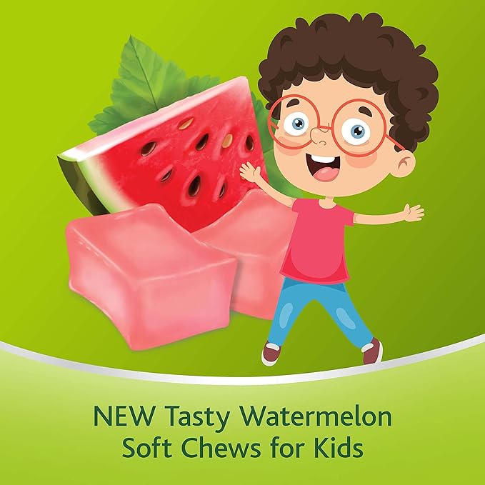 L’il Critters Fiber Daily Gummy Supplement for Kids, for Digestive Support, Berry & Dulcolax Kids Soft Chews Saline Laxative Watermelon Gentle Constipation Relief, Magnesium