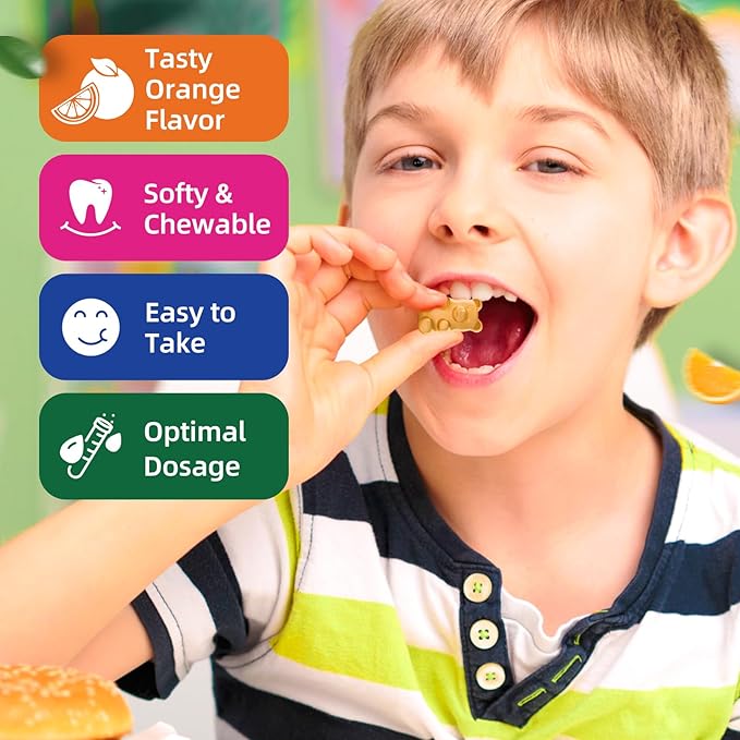 2 Pack Calm Magnesium Gummies for Kids - Magnesium Glycinate, L-Threonate Supplement for Sleep, Brain, Immune & Bone Health - Great Tasting Magnesium Gummies for Adults & Kids - Sugar Free Orange