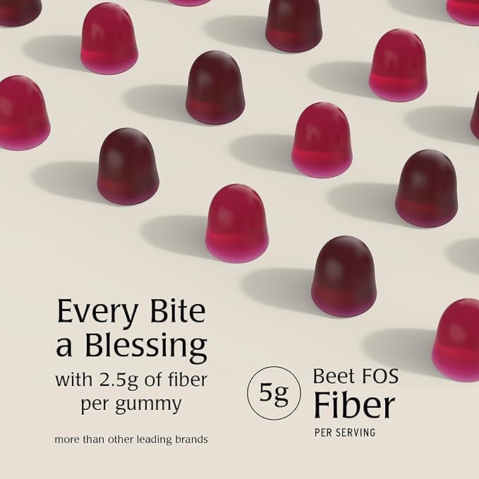Prebiotic Fiber Gummies for Adults & Kids with No Added Sugar- 5g (60 Count-2 Pack) High Fiber Supplement Gummies - Vegan - Keto Friendly - Digestive Health Supplements