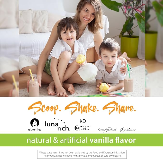 RELIV Now for Kids Vanilla - Nutritional Shake with Essential Vitamins, Minerals, Carbohydrates & Protein for Lasting Energy, 15 Servings
