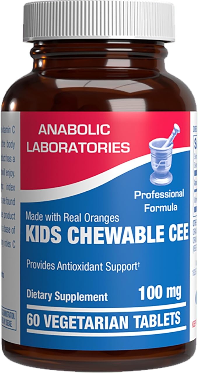 Kids Vitamin C Chewable Tablets - Delicious & Nutritious Chewable Vitamin C for Kids Immune Support and Overall Wellness - Made with Real Oranges and No Artificial Flavors or Colors - 60 Servings