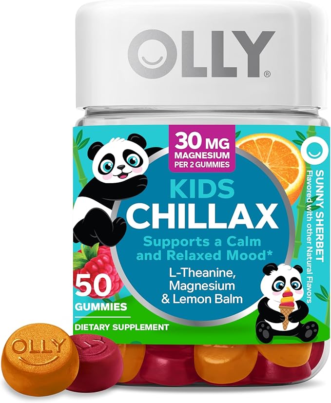 Focus Factor Kids Extra Strength Daily Chewable Brain Health Support + OLLY Kids Chillax Calm Chews, 50 Count