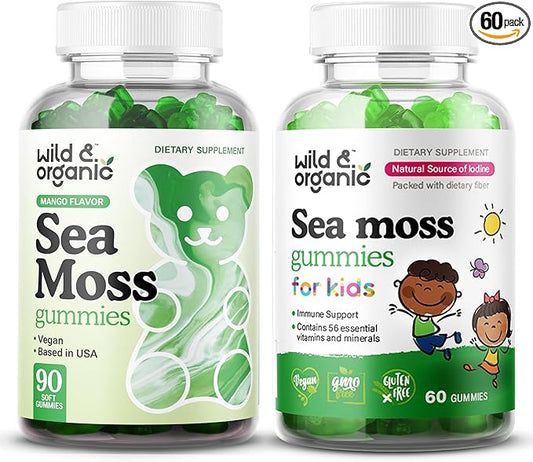 Wild & Organic Sea Moss Gummies for Adults & Sea Moss Gummies for Kids
