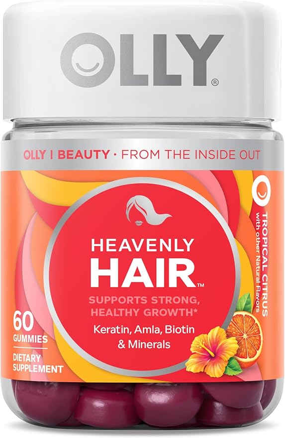 OLLY Hair Gummy 60ct & Kids Multivitamin Gummy Worms 70ct Supplement Bundles