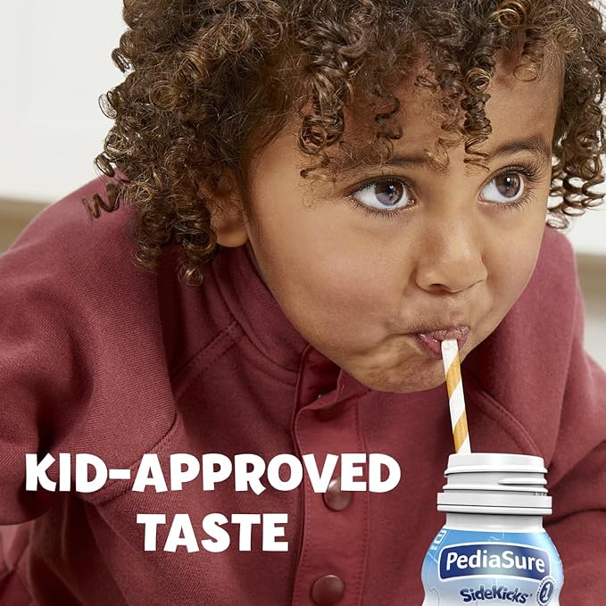 PediaSure SideKicks, Kids Protein Shake, With Key Nutrients and Protein to Help Kids Catch Up on Growth and Fill Nutrient Gaps, Chocolate, 8-fl-oz Bottle, Pack of 24