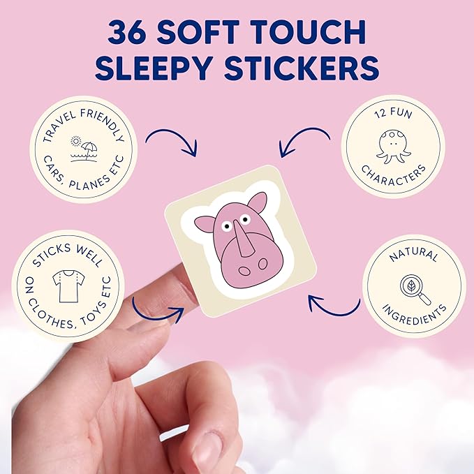 Children's Sleep Patches | Melatonin Free Toddler Sleep Aid with Lavender, Clary Sage, Orange and Geranium Essential Oils | Sleepy Stickers for Kids | 36 Patches