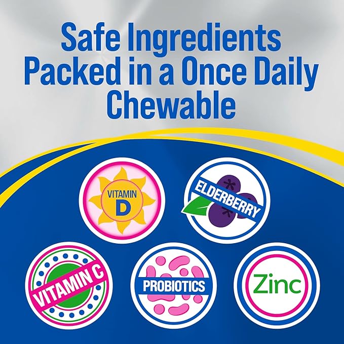 Culturelle Kids Complete Chewable Multivitamin + Probiotic for Kids & Immune Defense Probiotic with Vitamin C