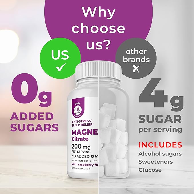 Vitamin D Gummies for Kids&Adults 2000 IU and Magnesium Gummies - Healthy Vitamin D3 Supplements 1000IU - Vegetarian Gelatin-Free Immune Support with Sugar-Free Magnesium Calm Chews for Kids&Adults