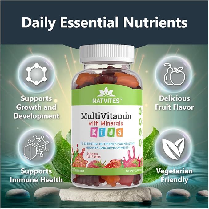 Complete Kids Multivitamin Gummies – 120 Count of Essential Daily Vitamins & Minerals for Immune Support, Focus, & Growth – Perfect for Toddlers, Children, Teens, and Picky Eaters!