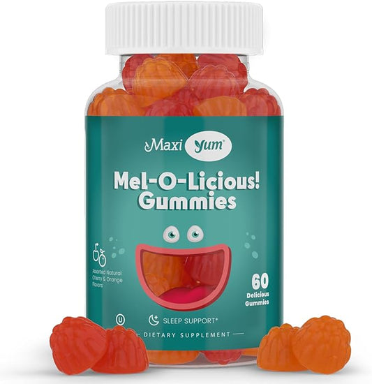 Melatonin Gummies for Kids - 1mg Chewable Melatonin Gummy - Restful Nighttime Support Supplement - Children and Adult Melatonin Gummies 1mg, 60 Count (60 Count, Gummies)