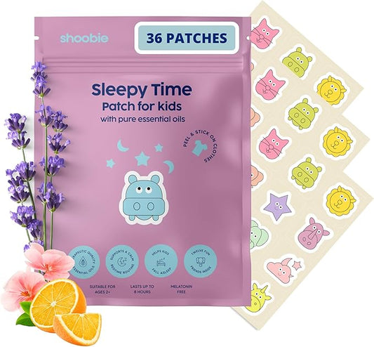 Children's Sleep Patches | Melatonin Free Toddler Sleep Aid with Lavender, Clary Sage, Orange and Geranium Essential Oils | Sleepy Stickers for Kids | 36 Patches