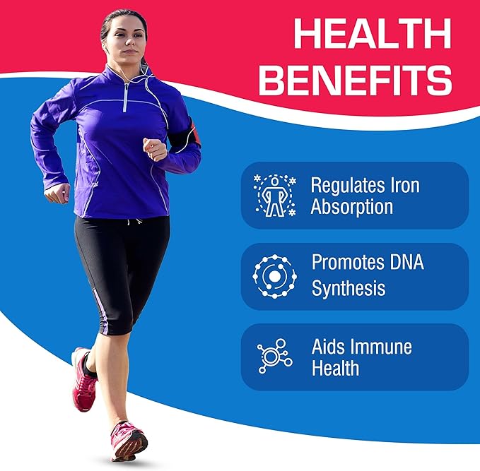 Iron and Vitamin C Supplement for Women - 60 Vegan Tablets Time Release Iron - Contains Iron, Calcium, Folate, Vitamin B6, B12, and C - TRI Iron
