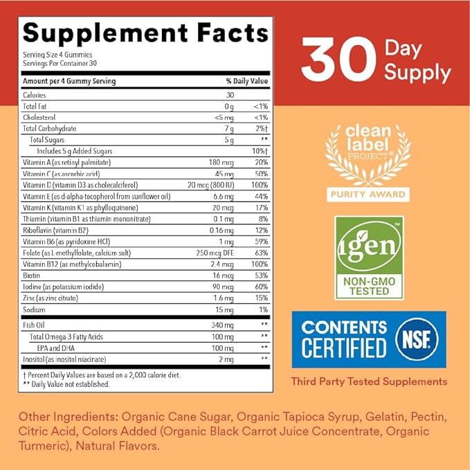 SmartyPants Kids Multivitamin Gummies & Kids Mineral Chews: Multivitamin with Omega 3 Fish Oil (EPA/DHA) and Multimineral with Magnesium Citrate & Calcium, 30 Day Supply Each