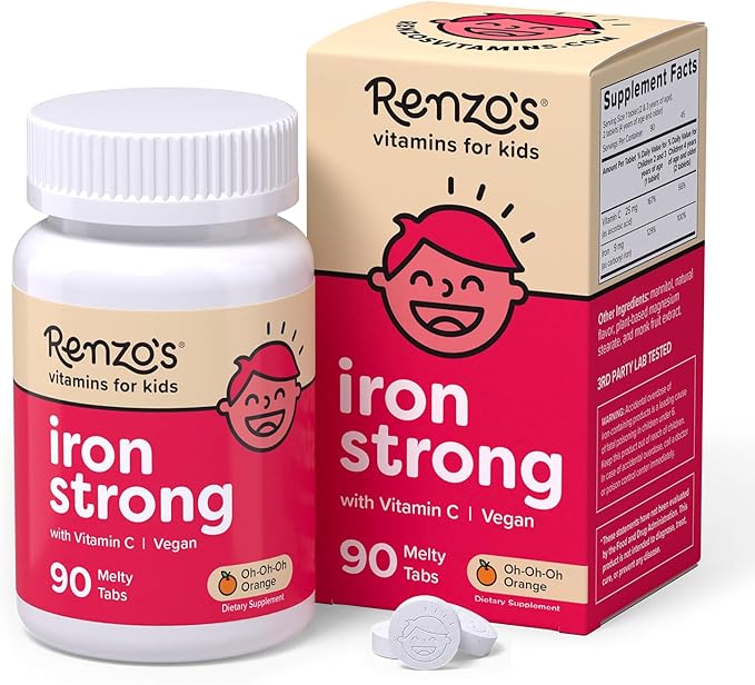 Renzo's Vitamins Mighty Kid Bundle - Iron Supplements for Kids, Vitamin D3 for Kids, and Bright & Brainy Vitamin B6