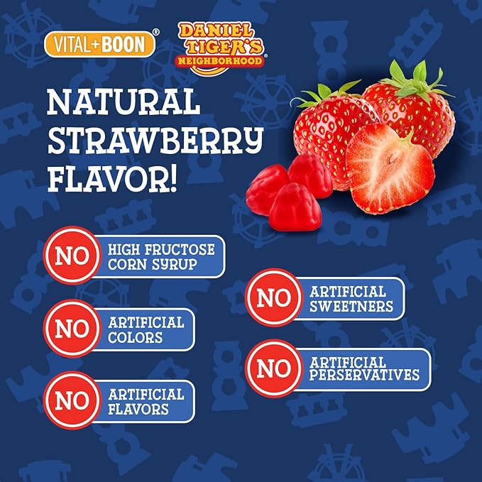 Daniel Tiger - Kids Melatonin Gummies for Children Ages 3 & Up (60 Count) Sleep Gummies for Kids Supports Natural Sleep Non Habit Forming - Vegan, Non GMO Gluten Free Gummy