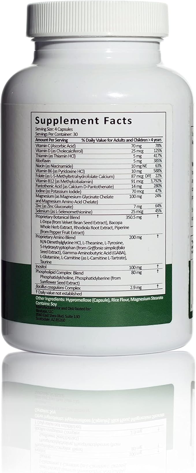 Kids Mind Body Focus | Natural Nootropic Brain Supplement for Focus, Memory and Mood Support - Mental Clarity, Concentration and Cognitive Performance with Mucuna, Bacopa, Rhodiola Phosphatidylcholine
