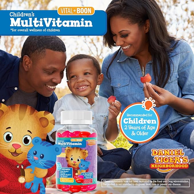Daniel Tiger - Kids Multivitamin Jellybeans (210 Jellybean Bottle) Toddler 2+ & Kids Vitamins - 13 Essential Vitamins & Minerals to Support Bone Health, Energy, Immune Health & Eye Health - Non GMO