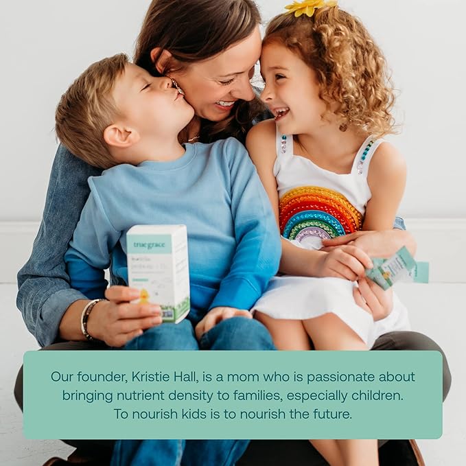 True Grace True Littles - 30 Individual Stick Packs - Kids’ Daily Probiotic + Vitamin D3 for Immune & Digestive Health - Gluten, Soy & Dairy Free - 30 Servings