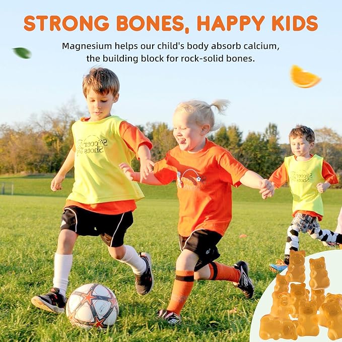 2 Pack Calm Magnesium Gummies for Kids - Magnesium Glycinate, L-Threonate Supplement for Sleep, Brain, Immune & Bone Health - Great Tasting Magnesium Gummies for Adults & Kids - Sugar Free Orange