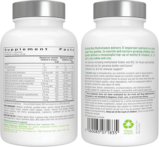 Vegan Omega-3 Algae Oil + Advanced Kids Multivitamin Gummy Bundle, High Concentration DHA & EPA + Vitamin A, B, C, D3 & E, Clean Ingredients 60 Softgels + 90 Berry Flavor Gummies, by Igennus