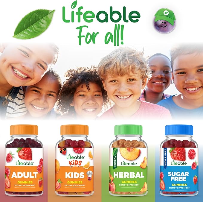 Lifeable Phosphatidylserine (ps100) Kids | 100mg Kids Focus Gummies | Great Tasting Phosphatidylserine Supplement | Focus Supplement for Kids | 90 Gummies