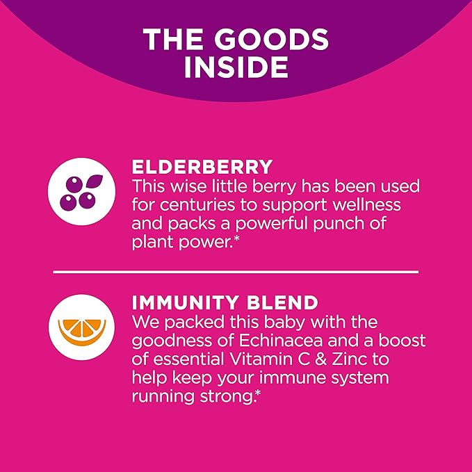 OLLY Kids Immunity Gummy, Immune Support, Wellmune, Elderberry, Vitamin C, Zinc, Chewable Supplement, Cherry - 50 Count & Gummy Active Immunity+Elderberry, 45 Gummies (1 Pack), Berry Flavor