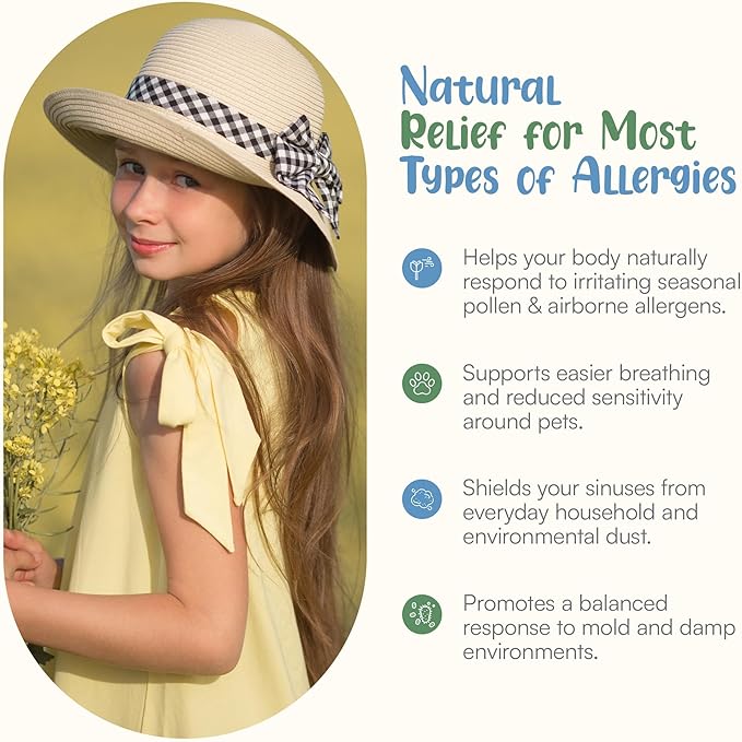 Histamine Shield Plus for Kids™ Natural Antihistamine Supplement, Sinus & Allergy Relief for Pollen, Pet Dander, Dust, Mold, and Odors, 60 Strawberry Fruit Punch Chewable Tablets