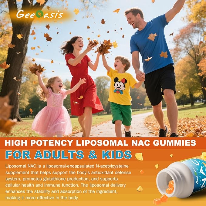 Liposomal NAC Gummies 600mg, N-Acetyl Cysteine Supplement for Kids & Adults, with Turmeric, Ginger, Black Pepper, Immune, Liver & Lung Support, Antioxidant, Sugar-Free Pineapple Flavor, 60 Counts