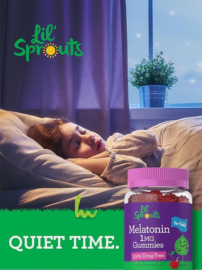 Carlyle Kids Melatonin Gummies | 1 mg 100 Count | Fruit Flavor Gummy | Vegan, Non-GMO, Gluten Free | by Lil Sprouts