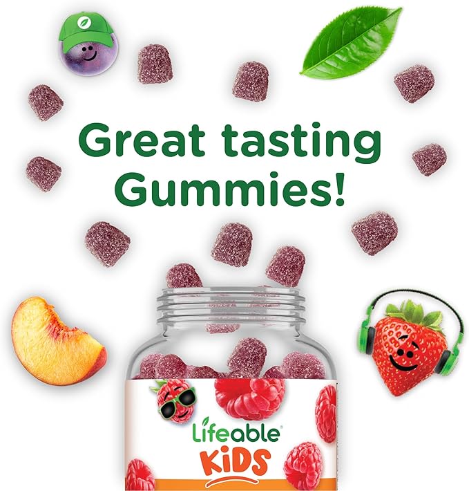 Lifeable Phosphatidylserine (ps100) Kids | 100mg Kids Focus Gummies | Great Tasting Phosphatidylserine Supplement | Focus Supplement for Kids | 90 Gummies