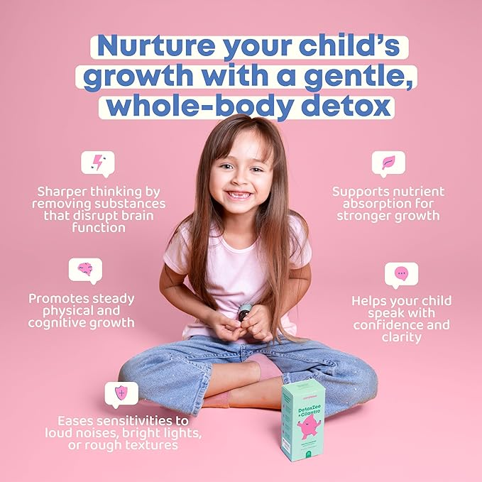 JoySpring DetoxZee Cilantro Drops for Kids - Natural Detox Support with Zeolite & Cilantro Extract - Gentle Whole-Body Cleanse for Children & Toddlers - Kid-Friendly Liquid Detox, 30 Servings