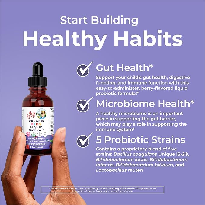 MaryRuth Organics Kids Very Berry Liquid Probiotic, 2 FZ