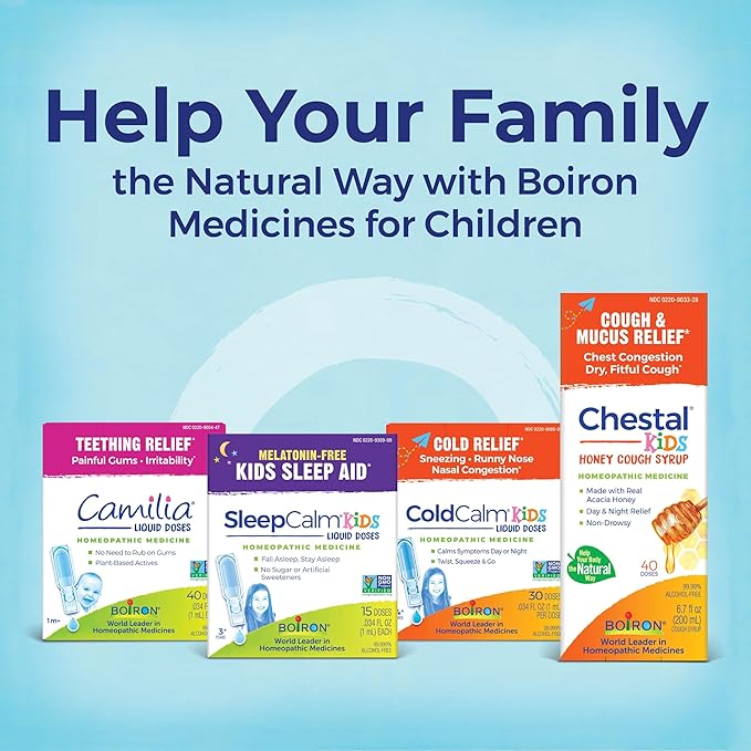 Boiron SleepCalm Kids Sleep Aid for Deep, Relaxing, Restful Nighttime Sleep - Melatonin-Free and Non Habit-Forming - 2 Count (160 Pellets)