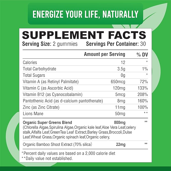 IMPACT Supergreens & Youth Athletic Gummies Bundle – Daily Multivitamin & Superfood Support for Kids & Adults – Fiber, Essential Nutrients, Omega-3, Zinc, & Immunity Boost – Vegan & Gelatin-Free (60)