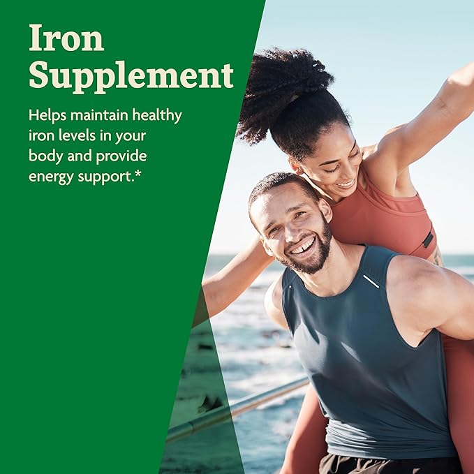 Floradix Iron Tablets - Iron Supplement with Folic Acid, Vitamin C & More - Energy Support - Vegetarian, Gluten-Free - 120 Tablets