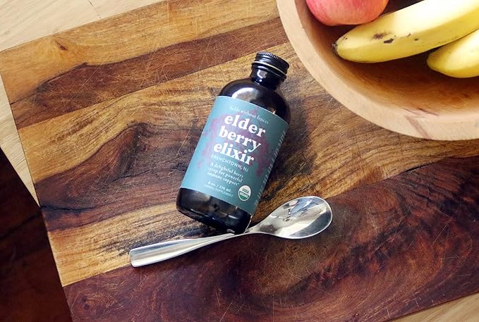 Elderberry Elixir – Immune Support for Adults & Kids – Certified Organic, Farm-Fresh Elderberry Syrup – Made in The USA (4 oz)