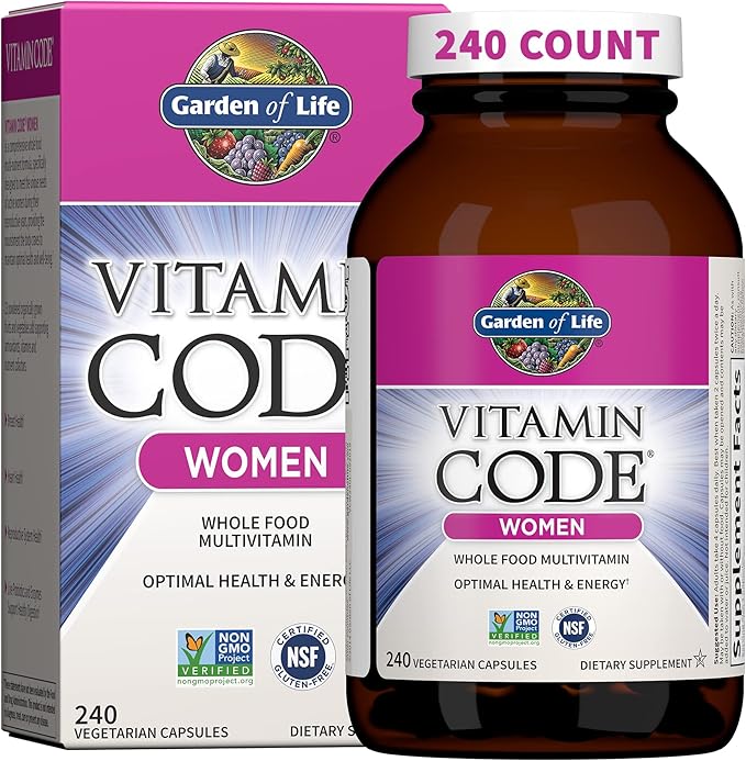 Garden of Life Women's Multivitamin, Kids Probiotics with Vitamin C & D, 240 Count, 30 Chewables