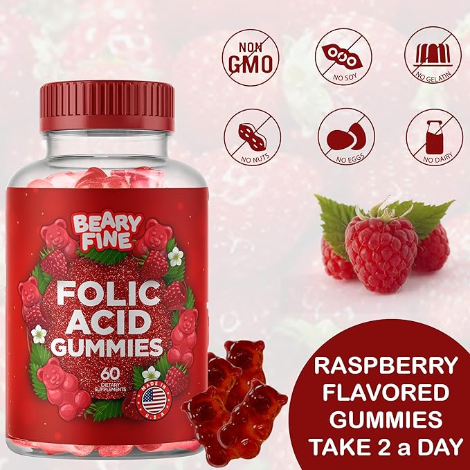 Sea Moss & Elderberry Gummies with Folic Acid – Immune, Thyroid & Prenatal Support for Adults & Kids – Vegan, Non-GMO – 60 Berry-Flavored Gummies – Made in The USA