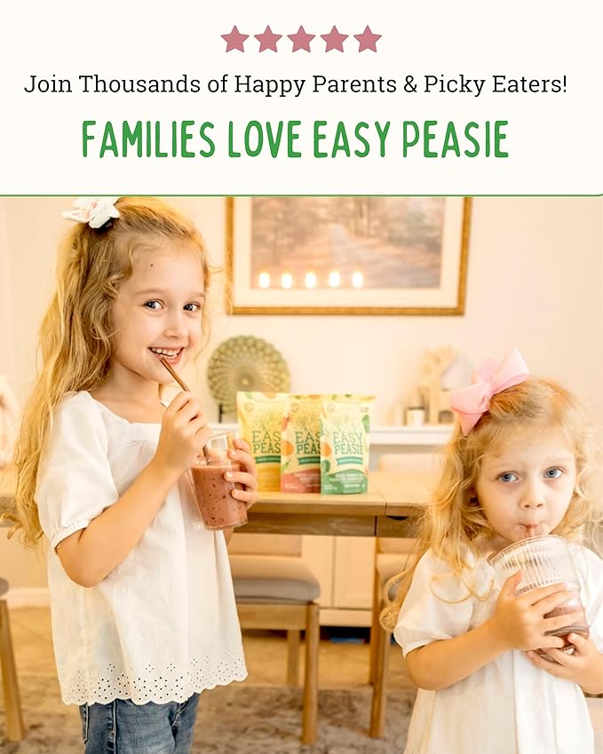 Easy Peasie Organic Veggie Powder Blends for Kids and Picky Eaters | Hidden Vegetable Powder Additive for Meals and Smoothies (3-Pack Pouches: Green, Red, and Original - each 2 oz)