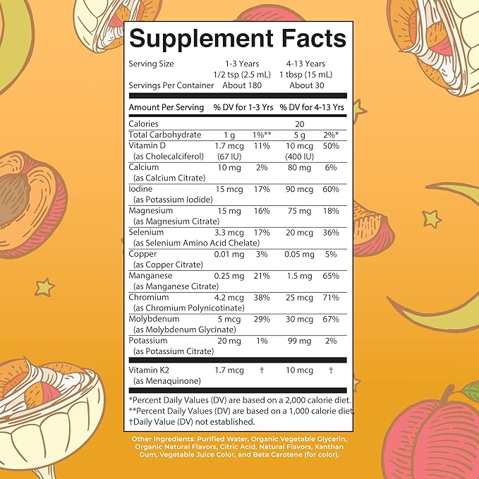 MaryRuth's Liquid Multivitamin (Apple Berry) & Nighttime Multimineral (Peaches & Cream) for Kids | Clean Label Project Verified® | Vitamins for Energy, Muscle Relaxation, & Overall Wellness | Vegan