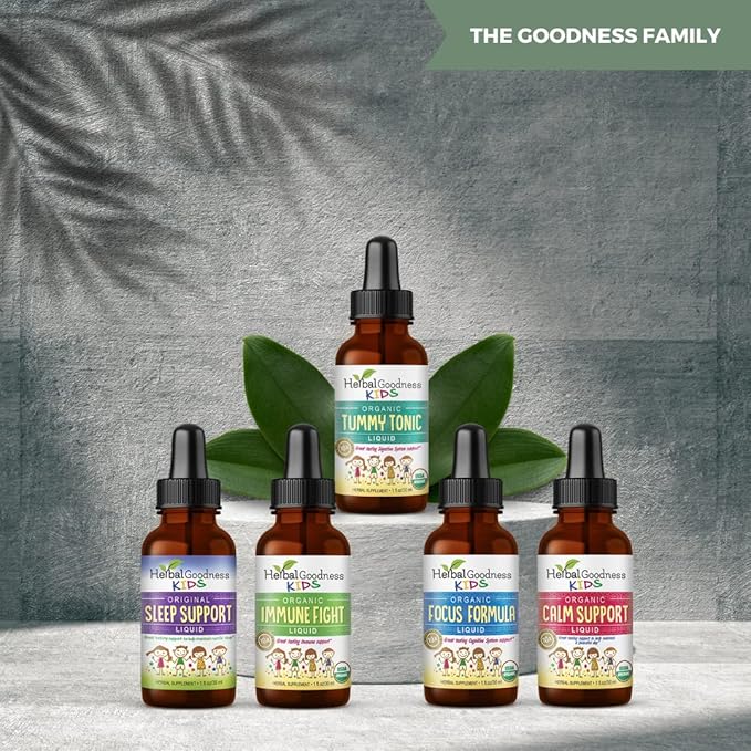 Kids Focus and Attention Supplements 1oz - Focus Supplements for Kids with Ashwagandha for Kids & Natural Moringa Extract for a Serene and Genius Mind - Non-GMO Focus Vitamins for Kids - Made in USA
