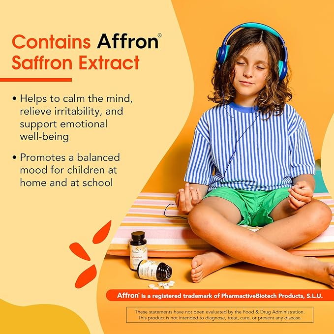I’m Nutrients Calm Mind | Saffron Supplements for Kids | Nervous System Support | Kids Magnesium | Vitamin B6 | Zinc | Naturally Flavored | No Artificial Ingredients | 60 Chewable Tablets
