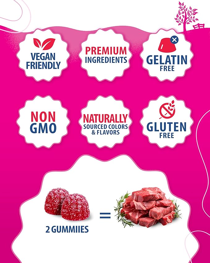 SUNNY SAM Iron Gummies for Kids & Zinc Gummies for Adults - Zinc Chewable Gummy for Immune Support - Powerful Natural Antioxidant Non-GMO Supplement for Children Men Woman Adults