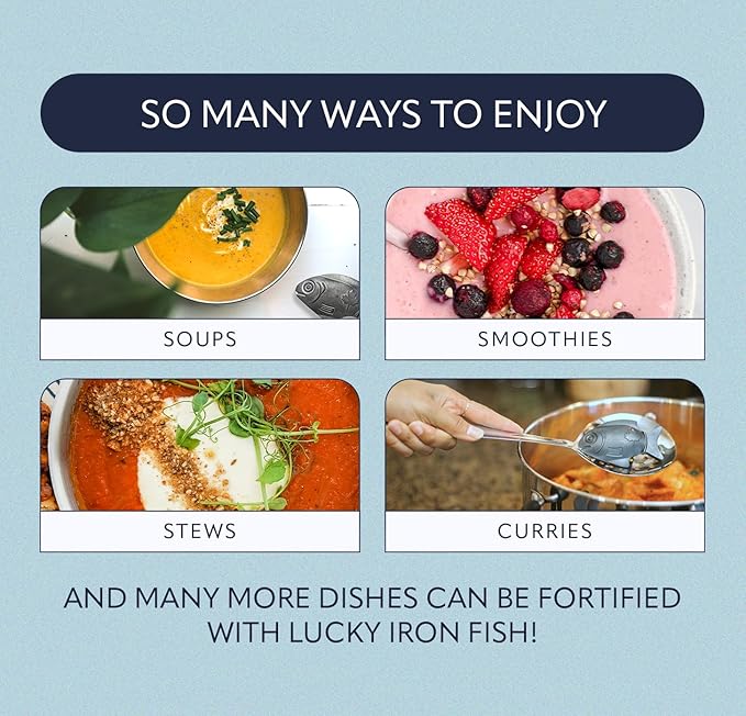 The Original Lucky Iron Fish ®. An Iron Supplement Alternative to Reduce Deficiency. NO SIDE EFFECTS. Use once daily - 5 year supply included.