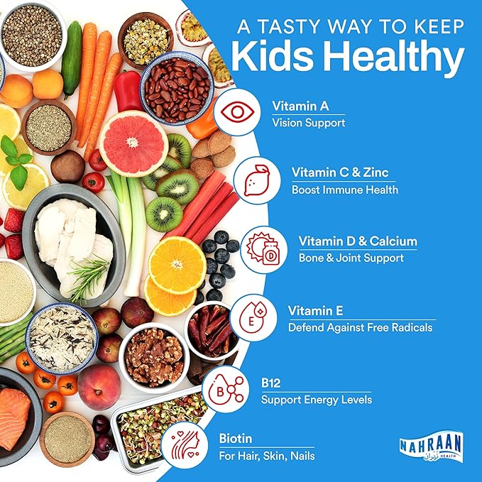 Halal Multivitamins for Kids (90 Count) & Halal Omega 3 Gummies for Adults & Kids (60 Count) - Non-GMO, Vegetarian, Gluten Free Halal Gummies