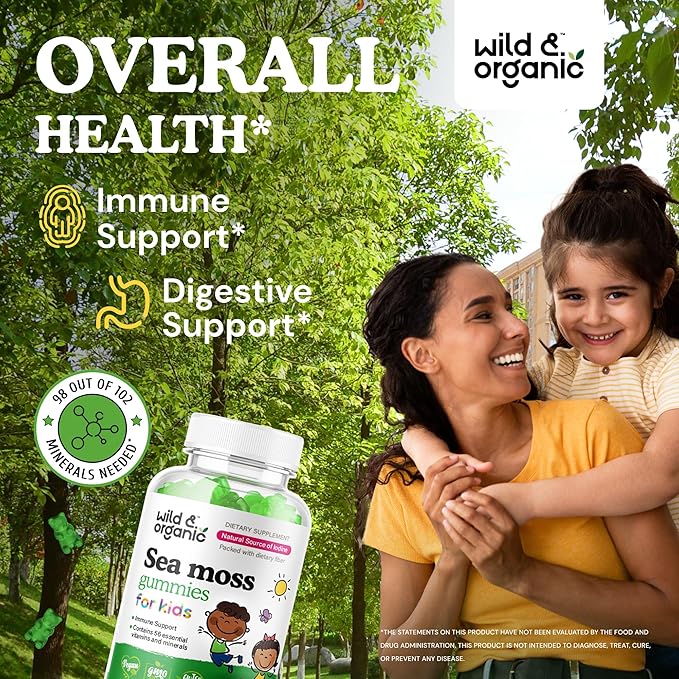 Wild & Organic Sea Moss Gummies for Adults & Sea Moss Gummies for Kids